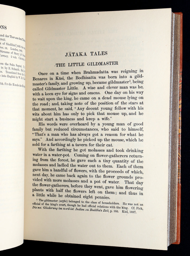 1916 First Edition - Jataka Tales on  lives of the Buddha by Francis and Thomas