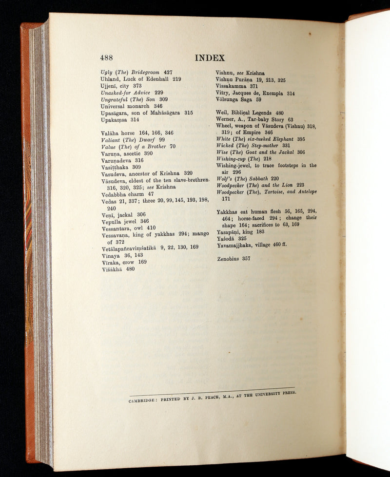1916 First Edition - Jataka Tales on  lives of the Buddha by Francis and Thomas