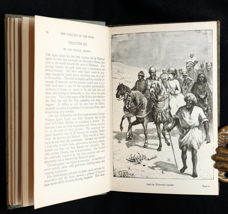 1894 Rare – The Conquest of the Moon by André Laurie, Jules Verne’s Collaborator