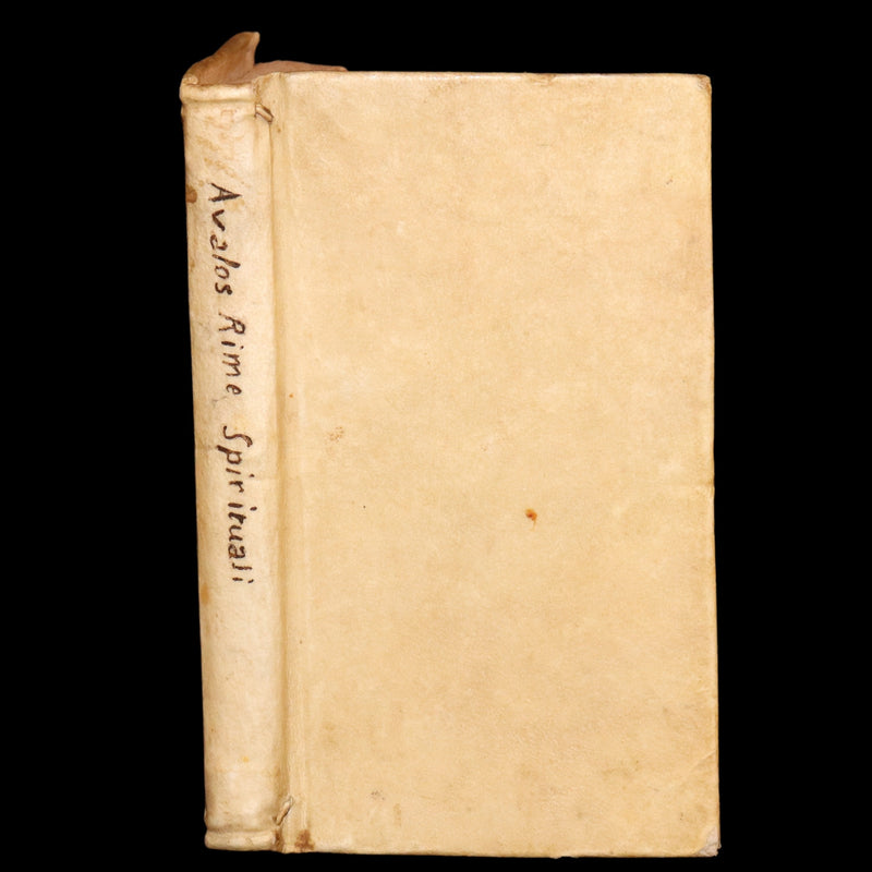 1693 Scarce Italian Poetry Book - Rime Spirituali by Vittoria Colonna, Naples