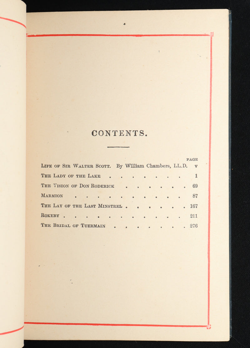 1888 Rare Book - Lady of the Lake and Other Poems by Sir Walter Scott