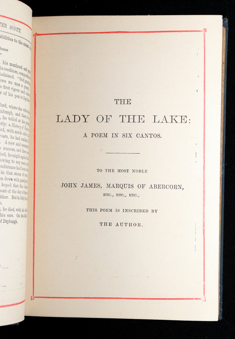 1888 Rare Book - Lady of the Lake and Other Poems by Sir Walter Scott