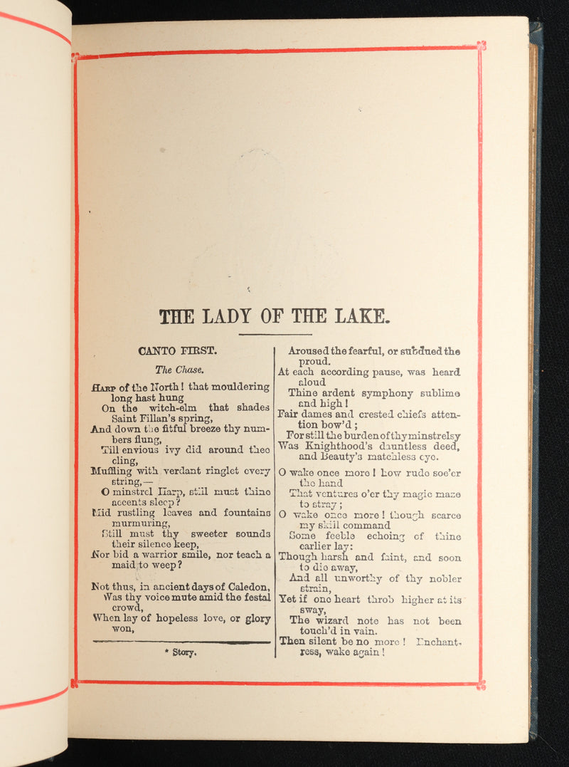 1888 Rare Book - Lady of the Lake and Other Poems by Sir Walter Scott