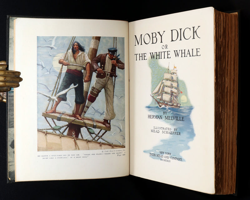 1923 Rare Book - Moby Dick or The White Whale illustrated by Mead Schaeffer
