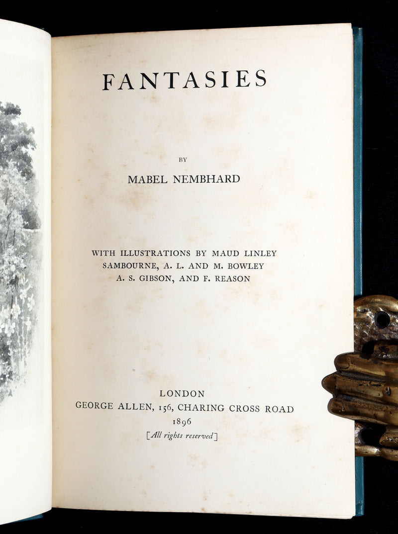1896 First Edition - Fantasies, Fairy Tales by Mabel Nembhard, Illustrated