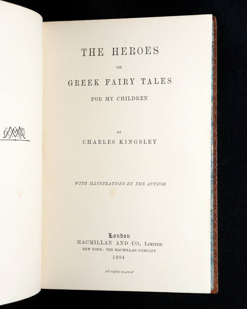 1904 Rare Book - The Heroes, Greek Fairy Tales by Charles Kingsley, Illustrated