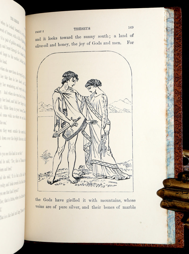 1904 Rare Book - The Heroes, Greek Fairy Tales by Charles Kingsley, Illustrated