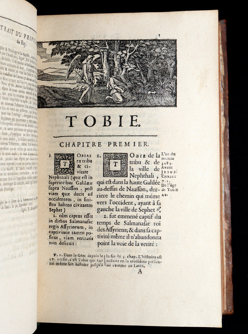 1696 Rare Latin French Book - Tobie, Judith and Esther from the Old Testament