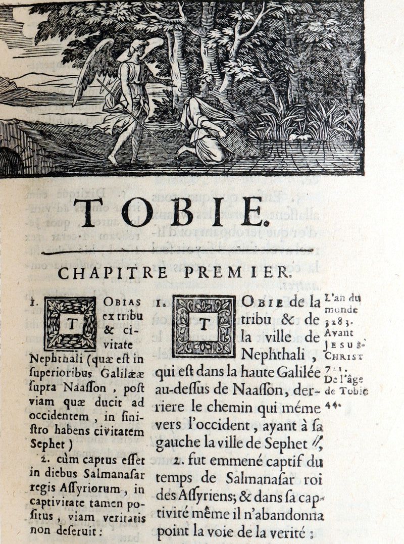 1696 Rare Latin French Book - Tobie, Judith and Esther from the Old Testament