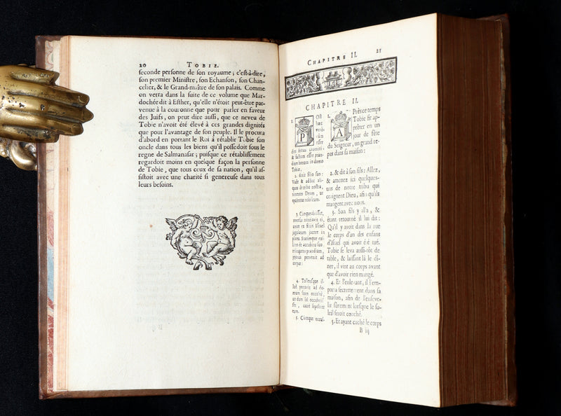 1696 Rare Latin French Book - Tobie, Judith and Esther from the Old Testament