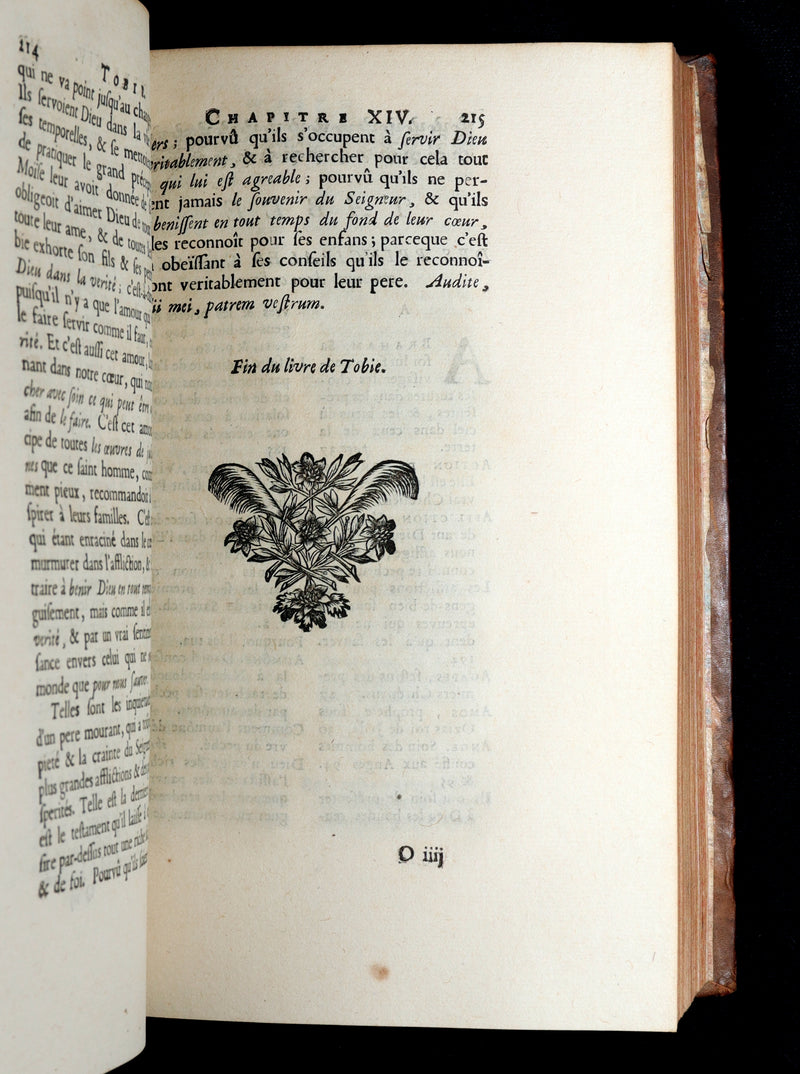 1696 Rare Latin French Book - Tobie, Judith and Esther from the Old Testament