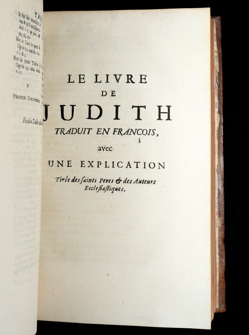 1696 Rare Latin French Book - Tobie, Judith and Esther from the Old Testament