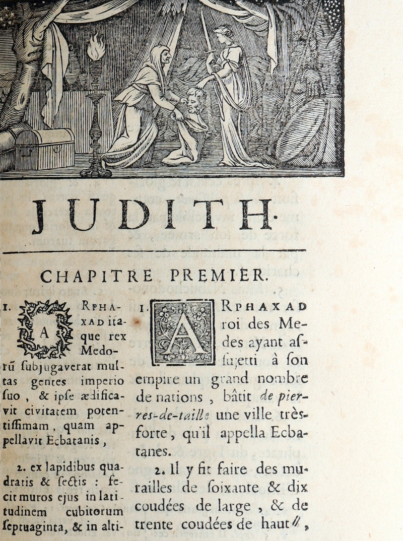 1696 Rare Latin French Book - Tobie, Judith and Esther from the Old Testament