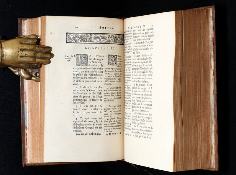 1696 Rare Latin French Book - Tobie, Judith and Esther from the Old Testament