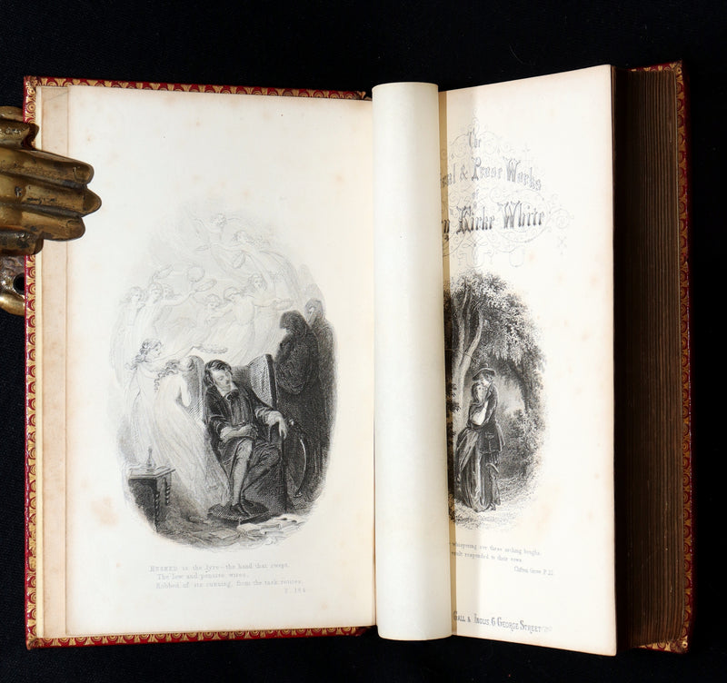 1860 Rare Book - Henry Kirke White Poems and Melancholy Hours, Illustrated