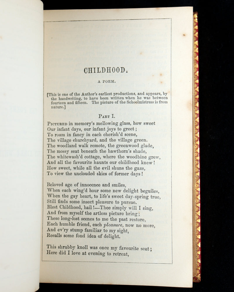 1860 Rare Book - Henry Kirke White Poems and Melancholy Hours, Illustrated
