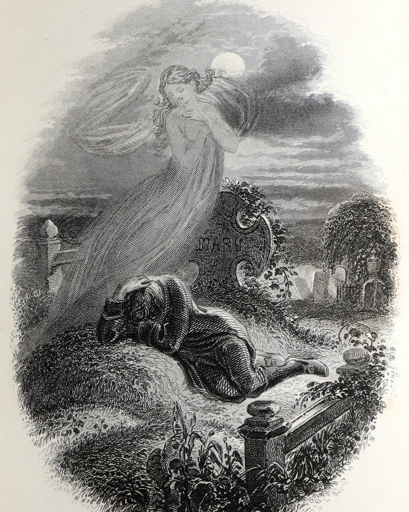 1860 Rare Book - Henry Kirke White Poems and Melancholy Hours, Illustrated