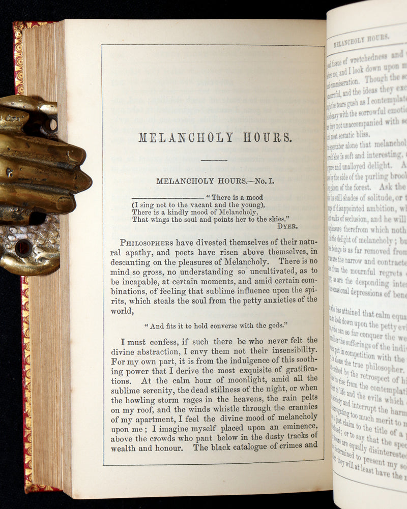 1860 Rare Book - Henry Kirke White Poems and Melancholy Hours, Illustrated