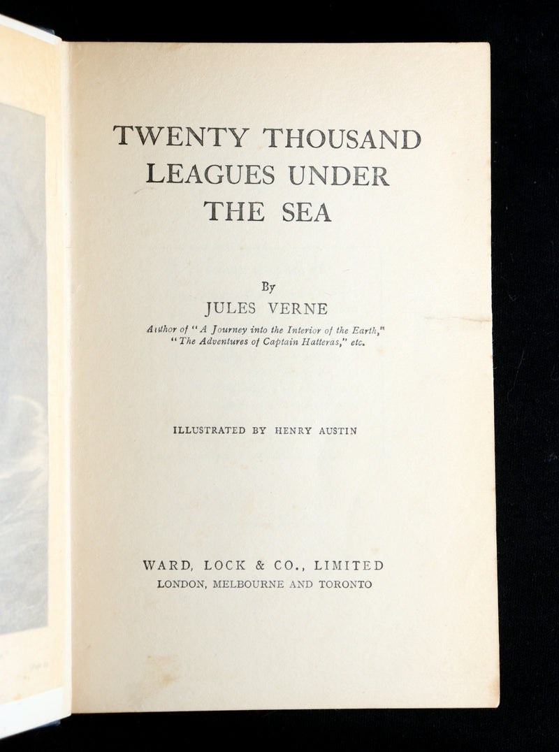 1905 Rare Book - Twenty Thousand Leagues Under the Sea by Jules Verne