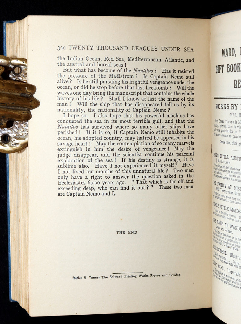 1905 Rare Book - Twenty Thousand Leagues Under the Sea by Jules Verne