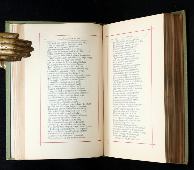 1870 Rare Book - Night Thoughts and The Poetical Works of Edward Young