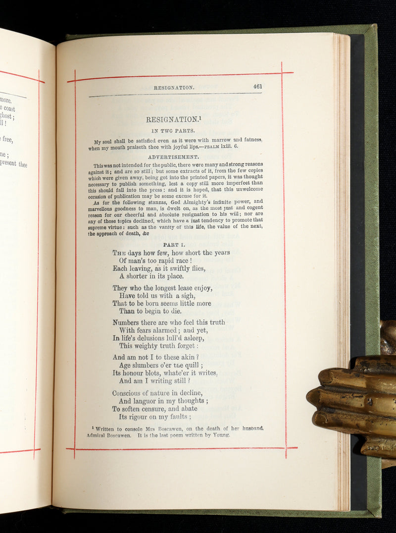 1870 Rare Book - Night Thoughts and The Poetical Works of Edward Young