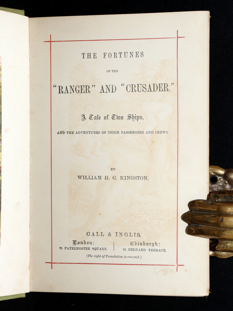 1890 Rare Book - The Fortunes of the Ranger and Crusader, A Tale of Two Ships