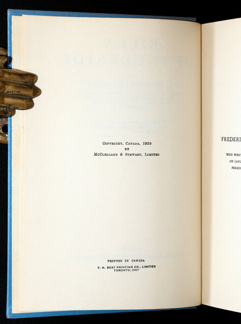 1936 Rare Book - Rilla of Ingleside by Lucy Maud Montgomery