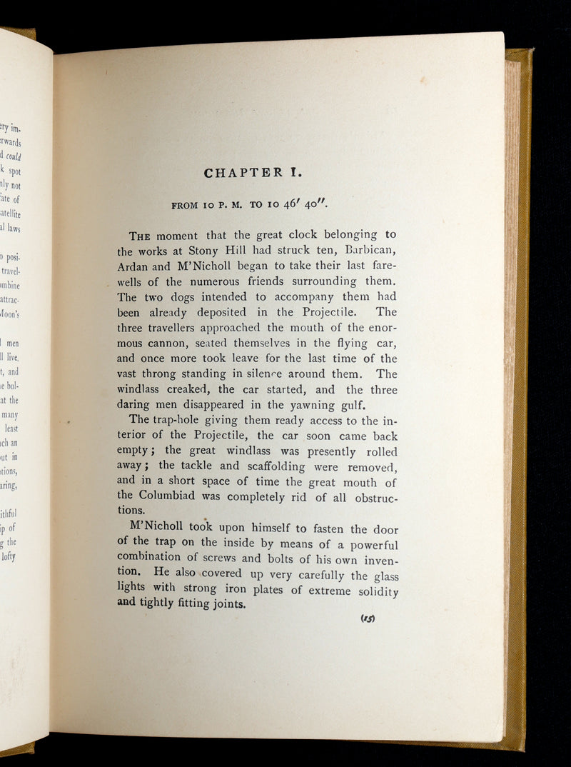 1890 Rare Book - All Around the Moon by Jules Verne, Illustrated