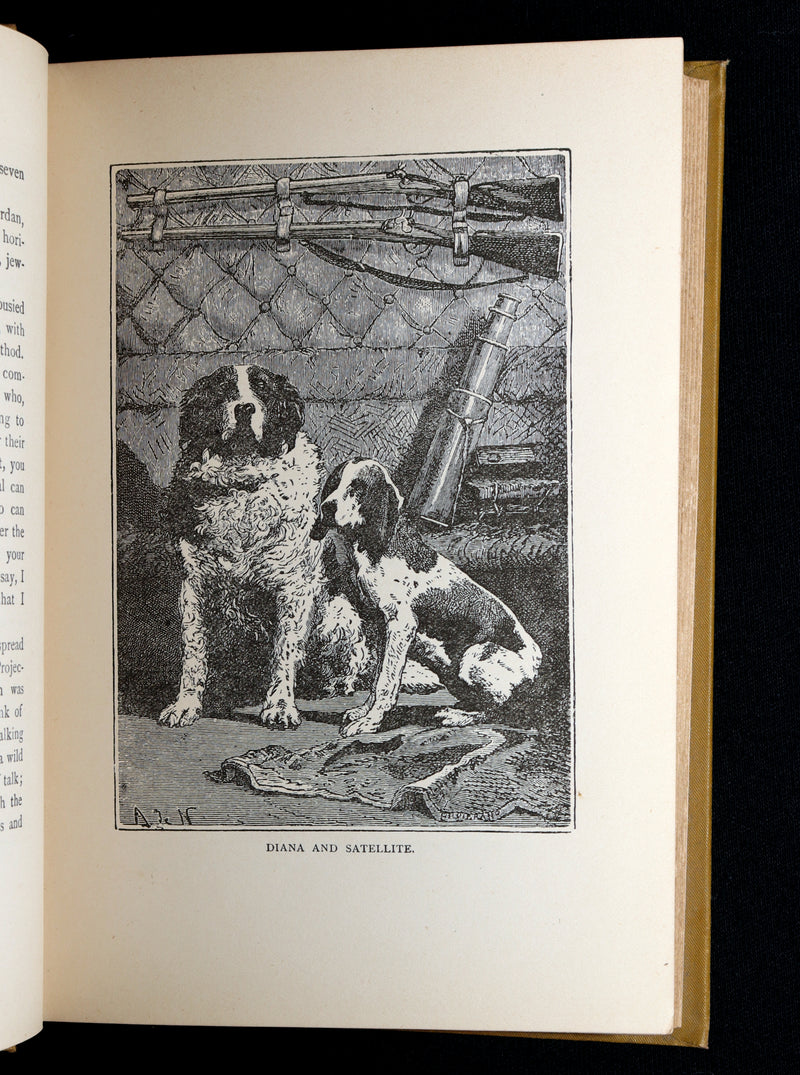 1890 Rare Book - All Around the Moon by Jules Verne, Illustrated