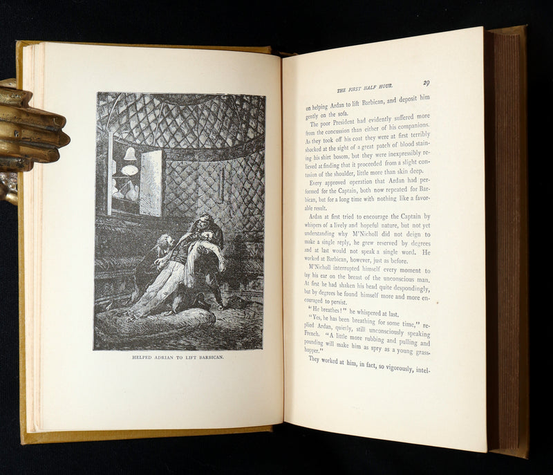 1890 Rare Book - All Around the Moon by Jules Verne, Illustrated