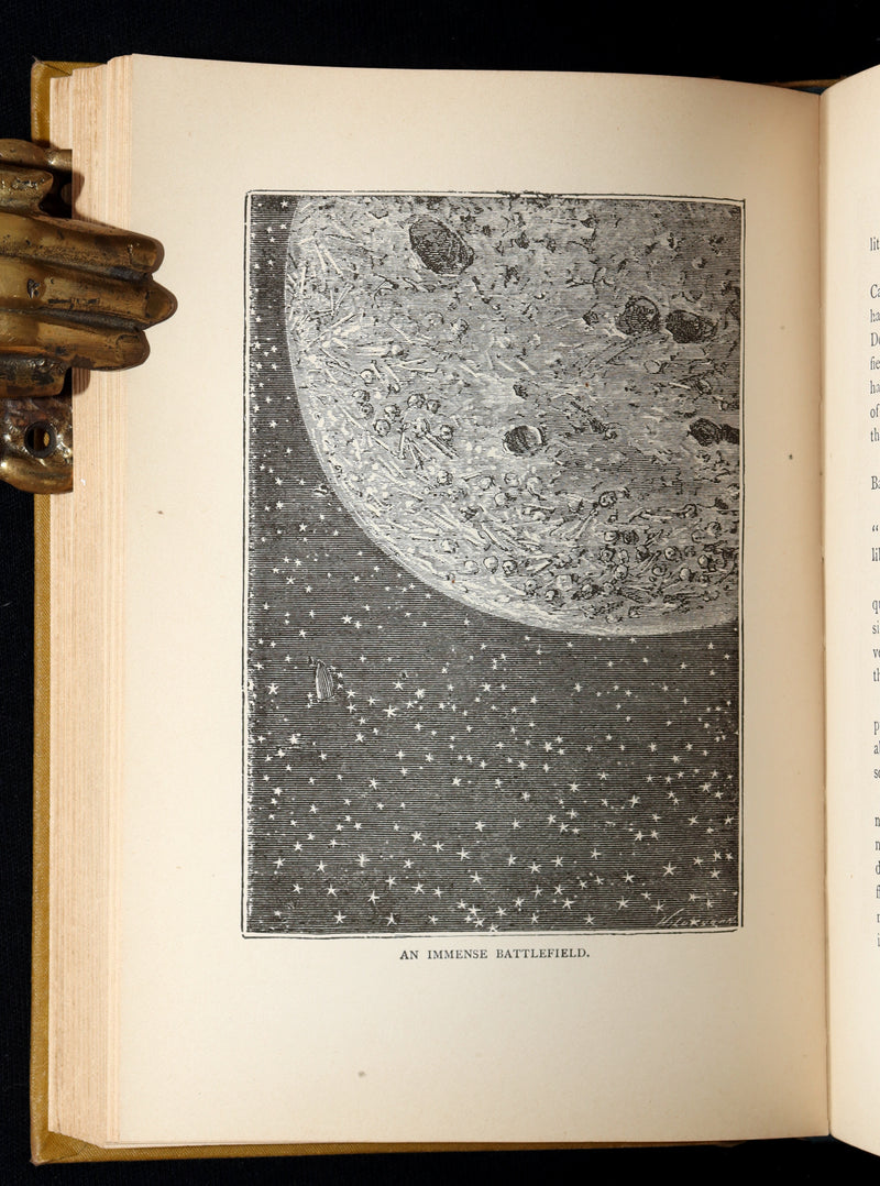 1890 Rare Book - All Around the Moon by Jules Verne, Illustrated