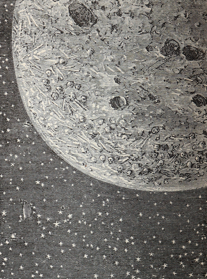 1890 Rare Book - All Around the Moon by Jules Verne, Illustrated