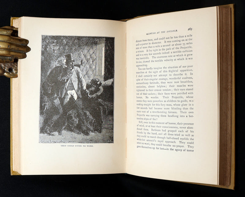 1890 Rare Book - All Around the Moon by Jules Verne, Illustrated