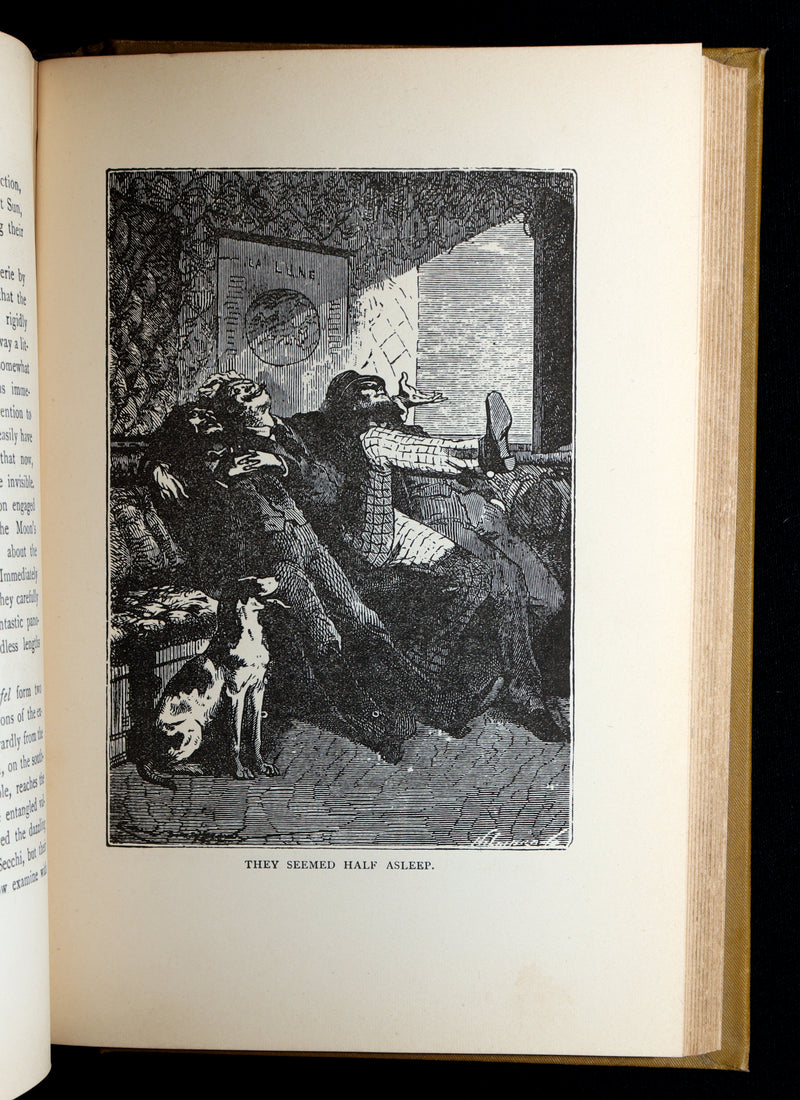 1890 Rare Book - All Around the Moon by Jules Verne, Illustrated