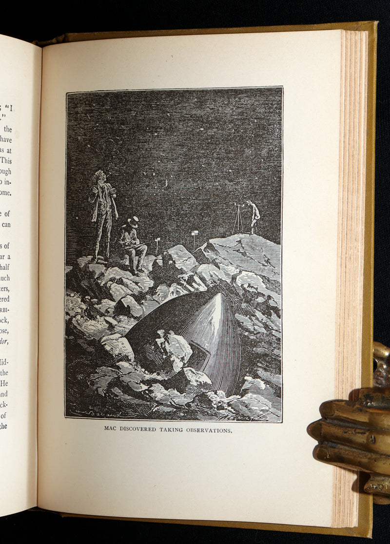 1890 Rare Book - All Around the Moon by Jules Verne, Illustrated