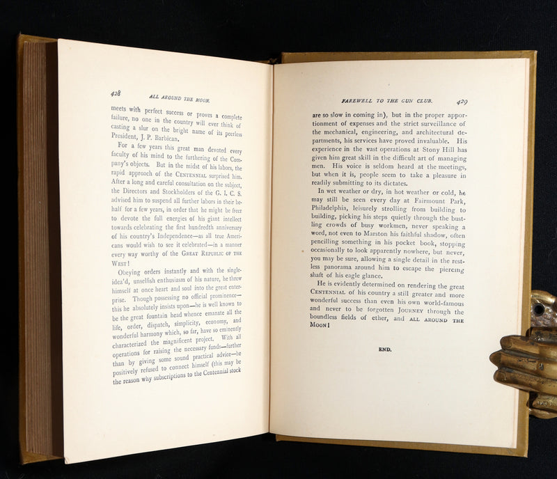 1890 Rare Book - All Around the Moon by Jules Verne, Illustrated