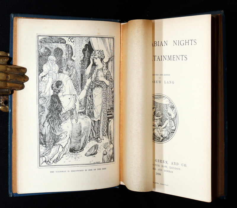 1898 Rare First Edition - The Arabian Nights by Andrew Lang, Illustrated