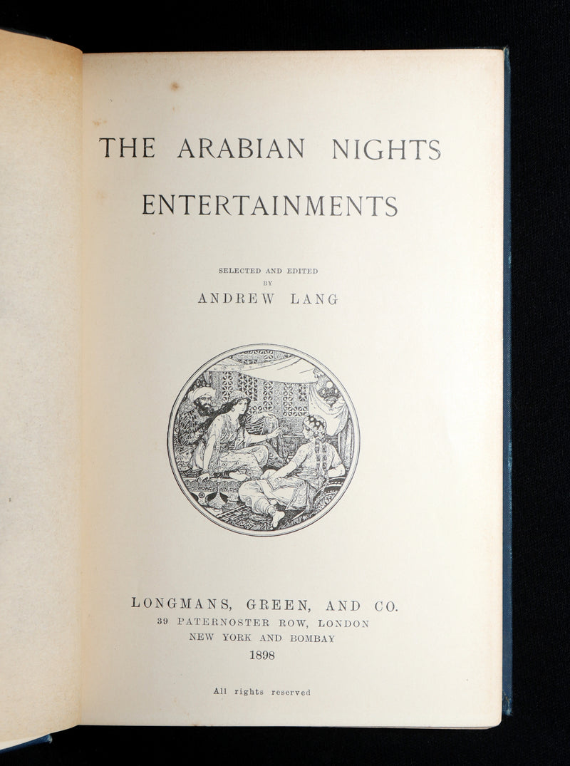 1898 Rare First Edition - The Arabian Nights by Andrew Lang, Illustrated