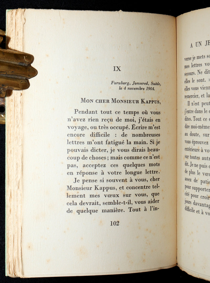 1937 Rare French First Edition - Lettres à un Jeune Poète by Rainer Maria Rilke
