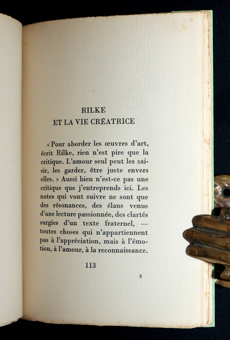 1937 Rare French First Edition - Lettres à un Jeune Poète by Rainer Maria Rilke
