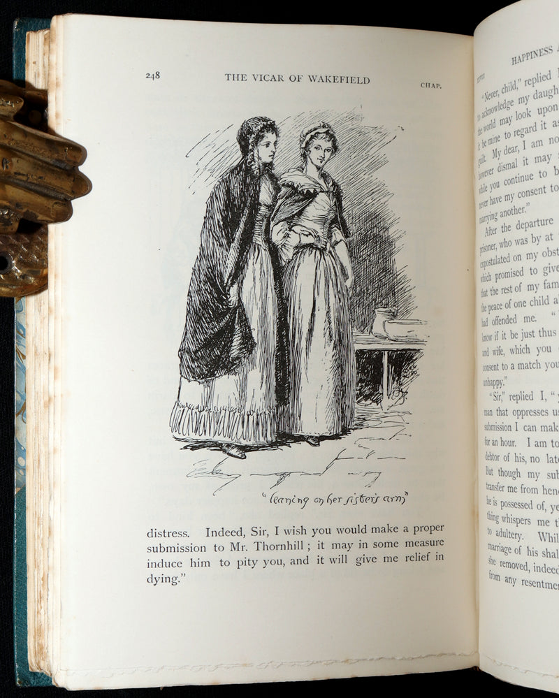 1890 Rare Ramage Binding - The Vicar of Wakefield illustrated by Hugh Thomson