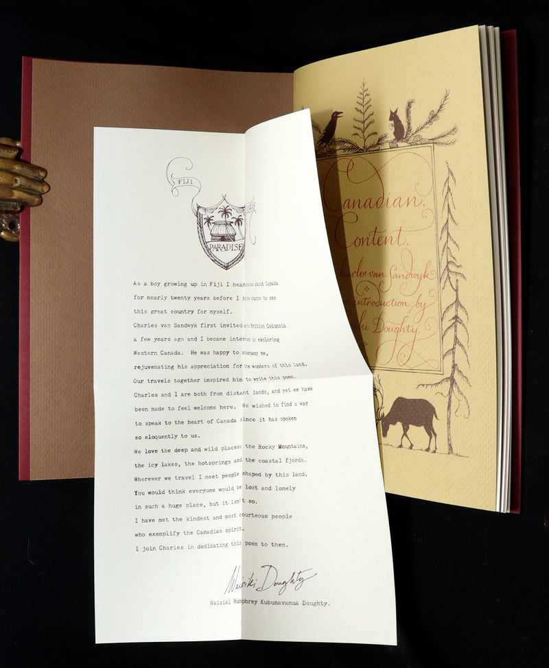 2009 Rare Signed Book - Canadian Content illustrated by Charles van Sandwyk