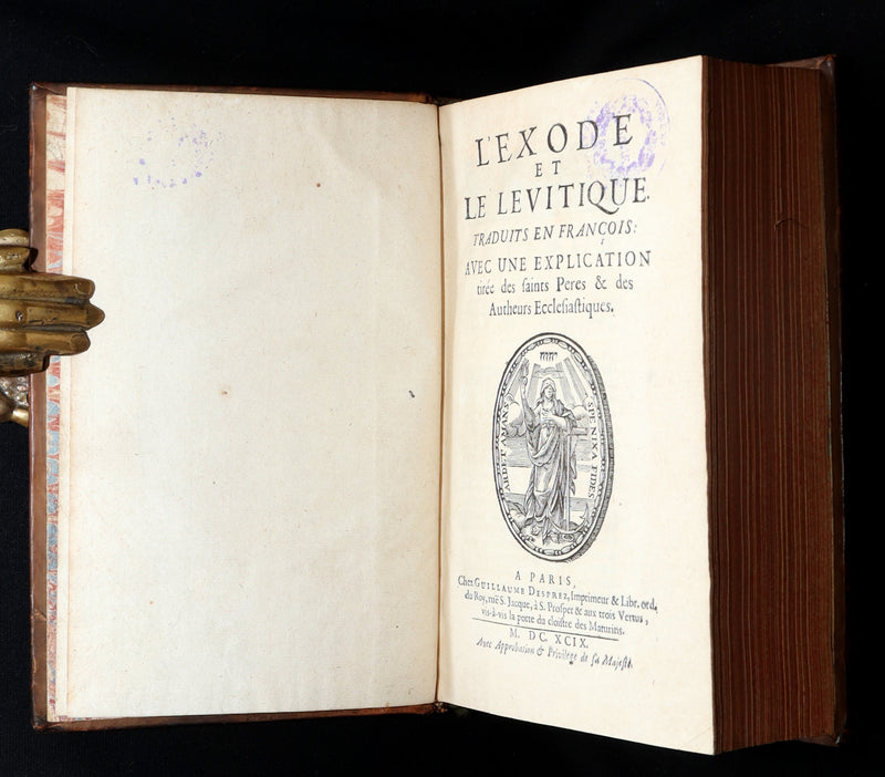 1699 Rare French Latin Bible - L’Exode et Le Lévitique, Exodus and Leviticus