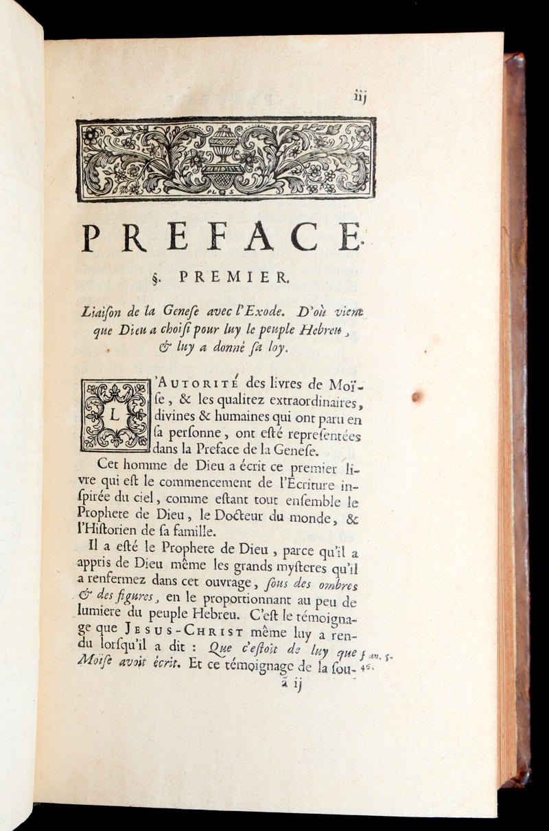 1699 Rare French Latin Bible - L’Exode et Le Lévitique, Exodus and Leviticus