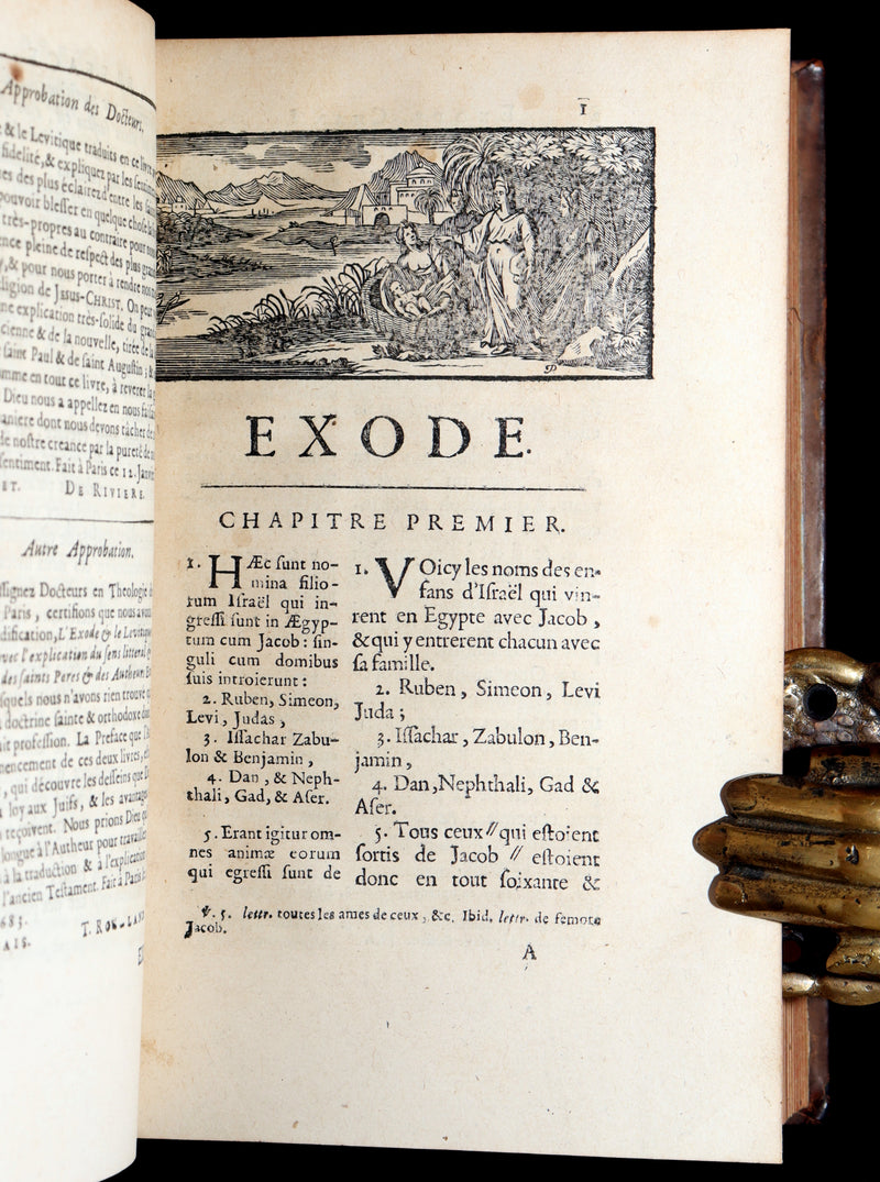 1699 Rare French Latin Bible - L’Exode et Le Lévitique, Exodus and Leviticus