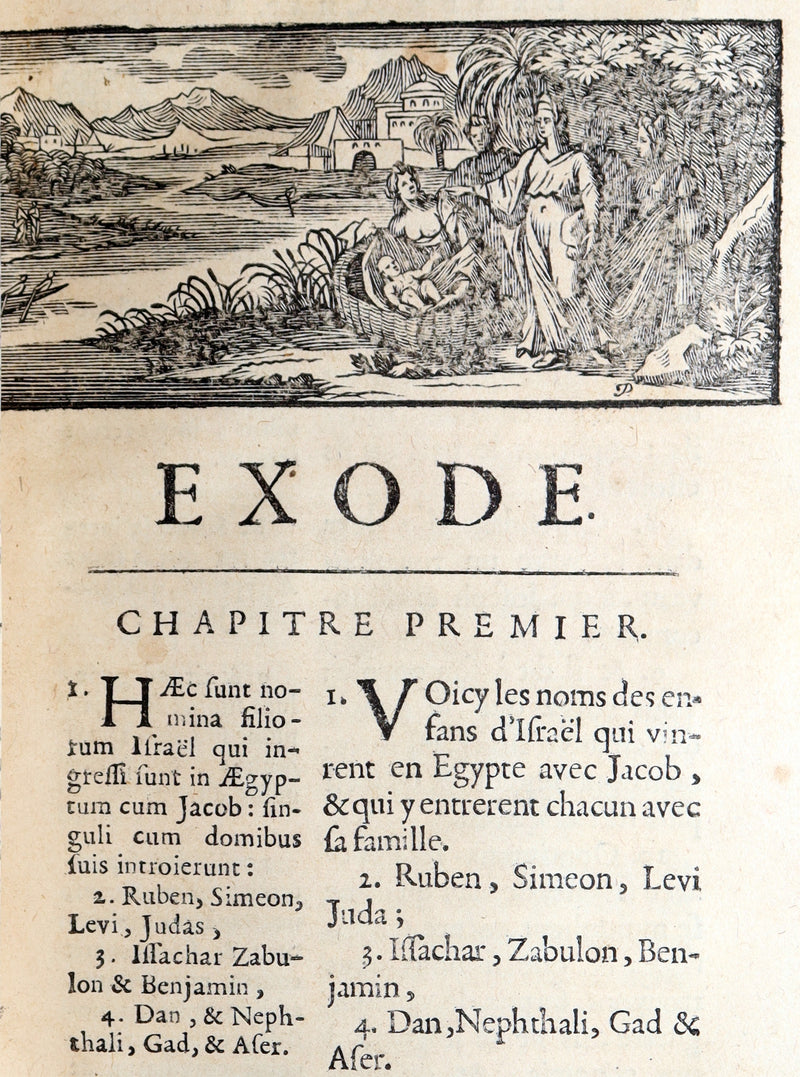 1699 Rare French Latin Bible - L’Exode et Le Lévitique, Exodus and Leviticus
