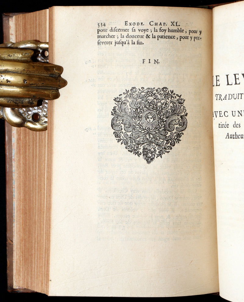 1699 Rare French Latin Bible - L’Exode et Le Lévitique, Exodus and Leviticus