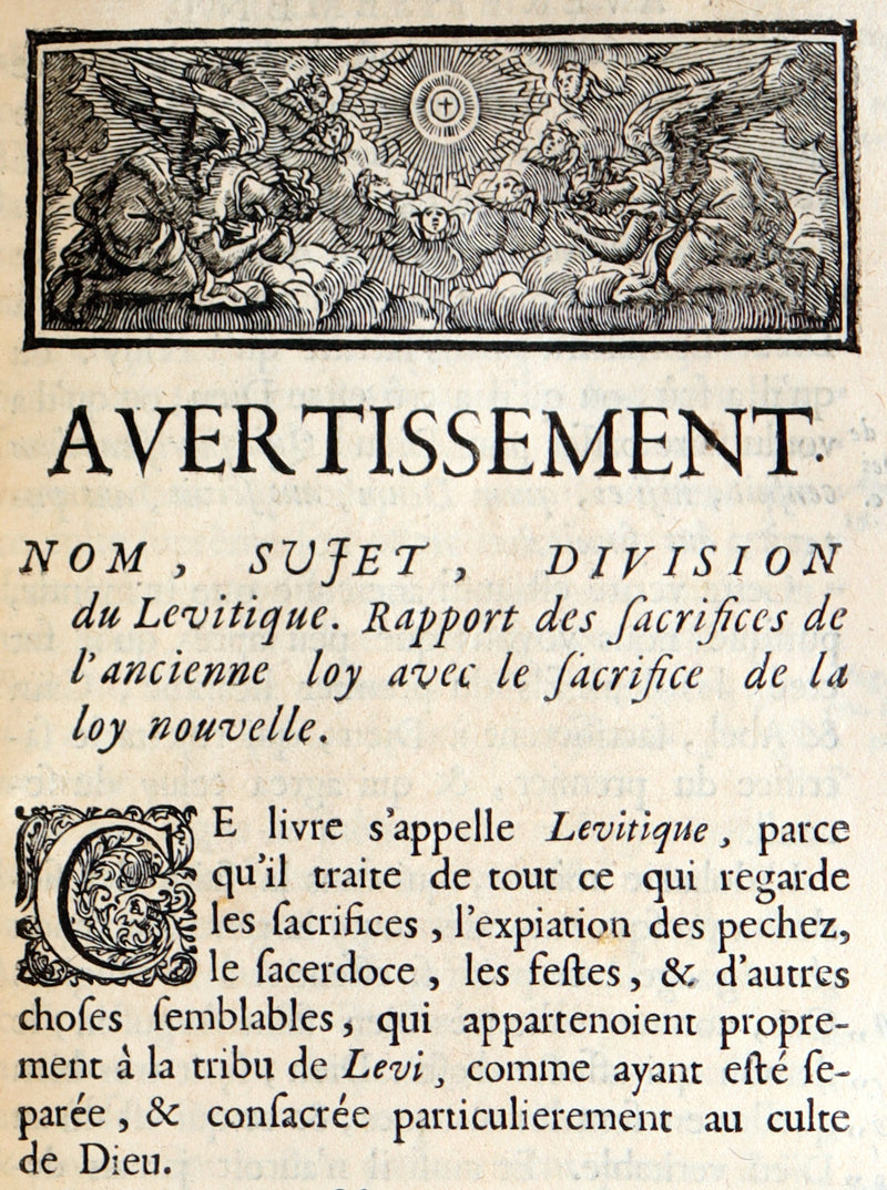 1699 Rare French Latin Bible - L’Exode et Le Lévitique, Exodus and Leviticus