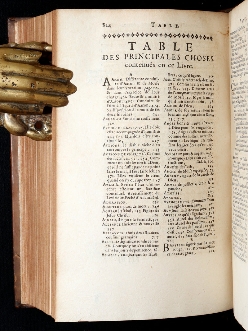 1699 Rare French Latin Bible - L’Exode et Le Lévitique, Exodus and Leviticus